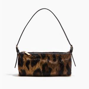 Leopard Print Faux Fur Shoulder Bag